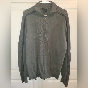 Calvin Klein Dark Green Half Zip Pull Over Sweater